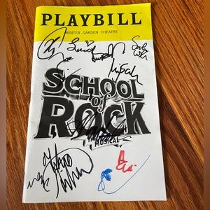 Signed School of Rock Broadway Playbill